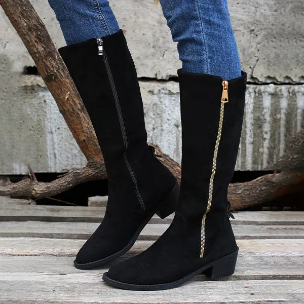 Adidas 101 Dalmatian Shoes Women's Fashion Leopard Zipper Knee Boots 74247014S