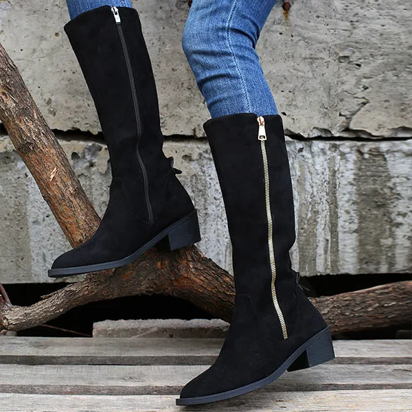 Adidas Shoes Outlet Women's Fashion Leopard Zipper Knee Boots 74247014S