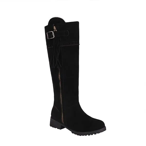 Adidas Shoes Soccer Women's Fashion Suede Tassel Buckle Knee-High Boots 96780666S
