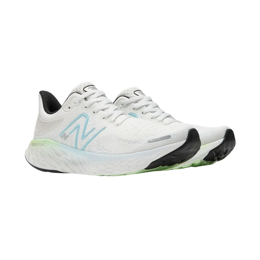Nyrr New Balance Women's Fresh Foam x 1080v12 - White with Bleach Blue (B Width)