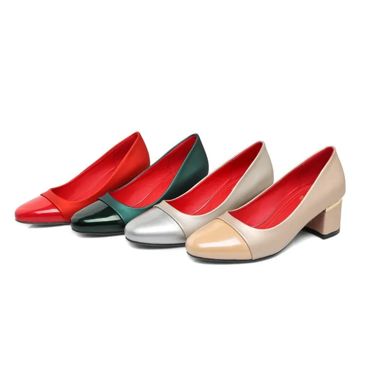 Women's High Heeled Chunky Heels Pumps High Heels With