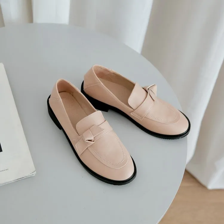 High Heels Por Women's Knot Low Heels Shoes