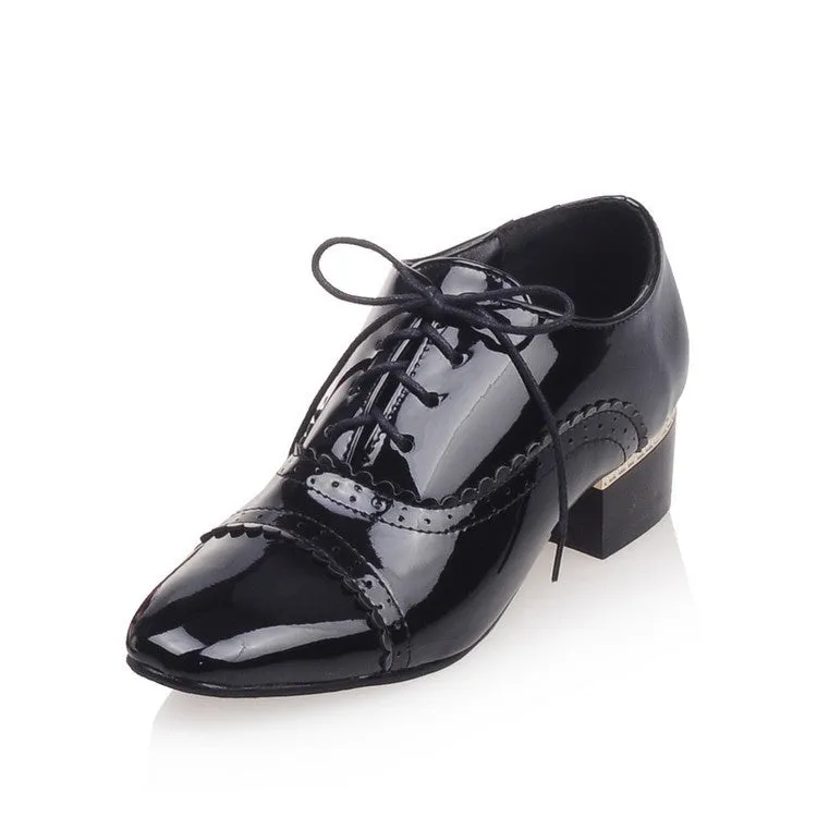 Expensive Heel Shoes Women's Lace Up Laser Mid Heel Shoes