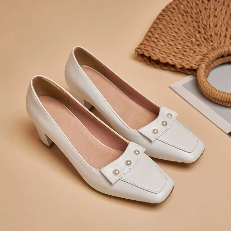 Women's Pearl High Heels Pumps Bbw With High Heels