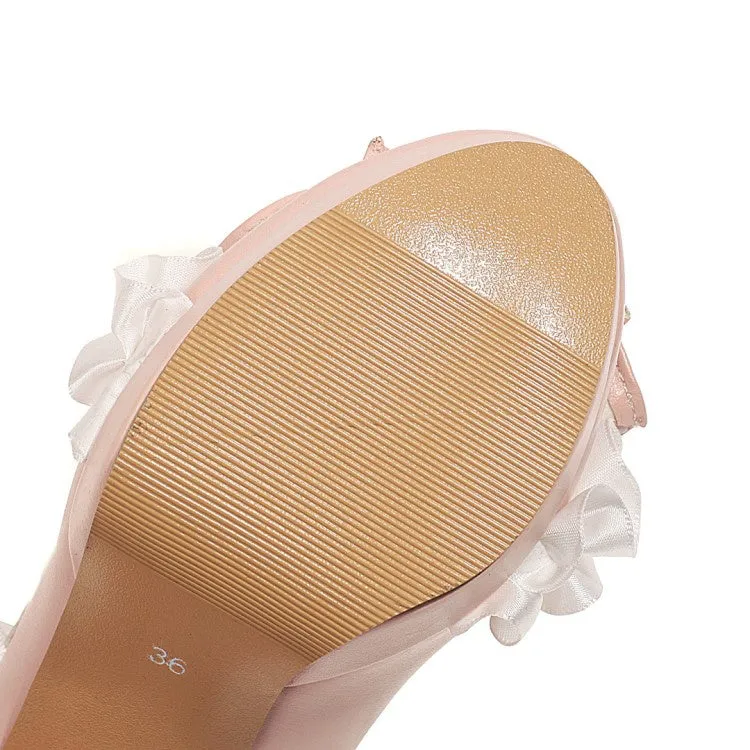 Tom Ford High Heel Shoes Women's Platform Pumps Mary Janes Shoes with Bowtie