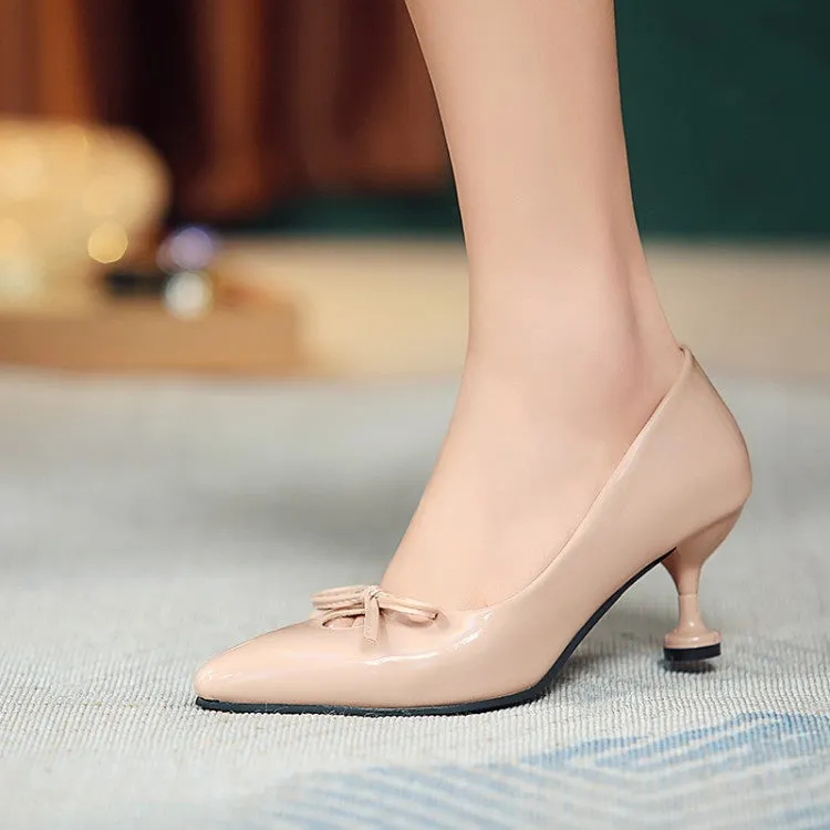 Women's Pointed Toe Knot High Heel Pumps Shoes Of High Heels