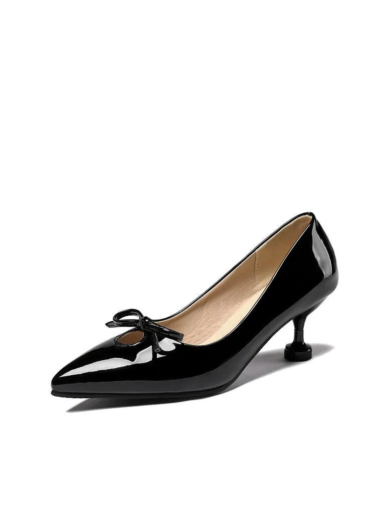 Women's Pointed Toe Knot High Heel Pumps Heeled Boots