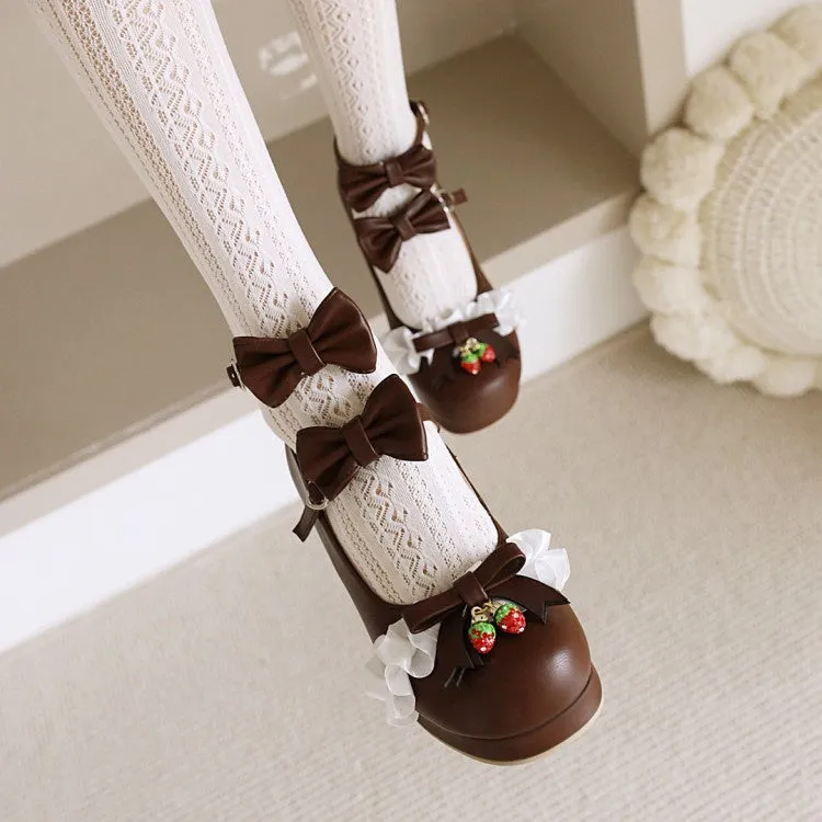 Women's Pumps High Heel Mary Janes Shoes with Bowtie Best High Heel Websites