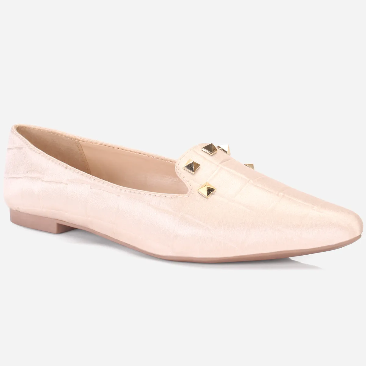 Women's "DIKAX" Pointed Toe Decorated Flat Pumps Bridal Flat Shoes Wide Fit