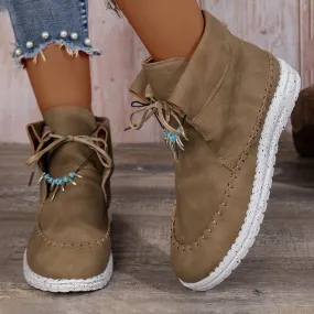 Adidas Tubular Invader Strap Shoes Women's Retro Casual Beaded Lace Up Flat Short Boots 17035191S