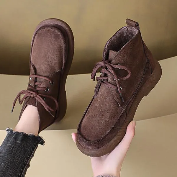 Women's Retro Casual Lace Up Flat Martin Boots 42415479S Adidas Shoes Bape