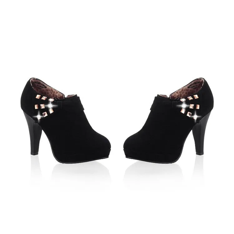 100 Inch Heels Women's Rhinestone High Heel Shoes