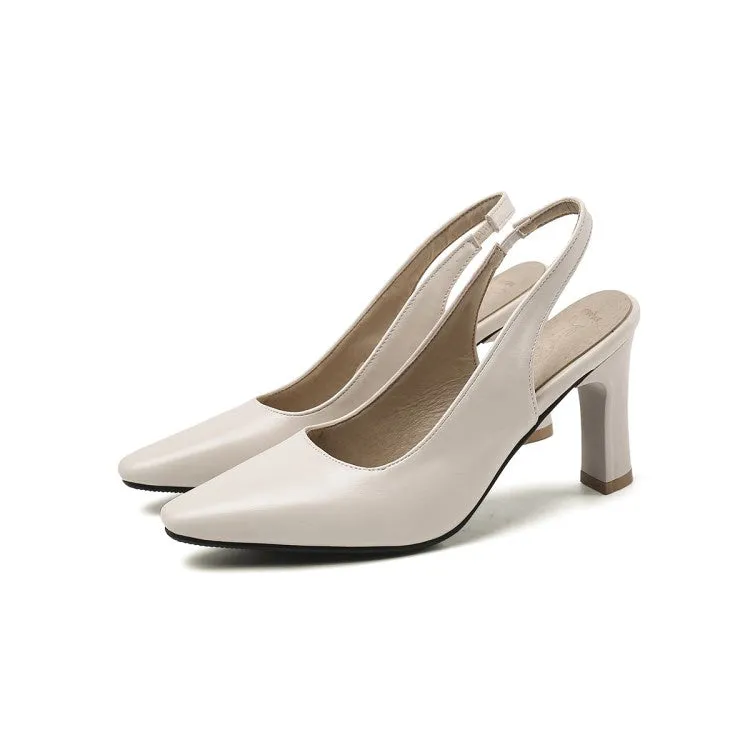 Sneakers And High Heels Women's Slingbacks High Heel Chunky Pumps