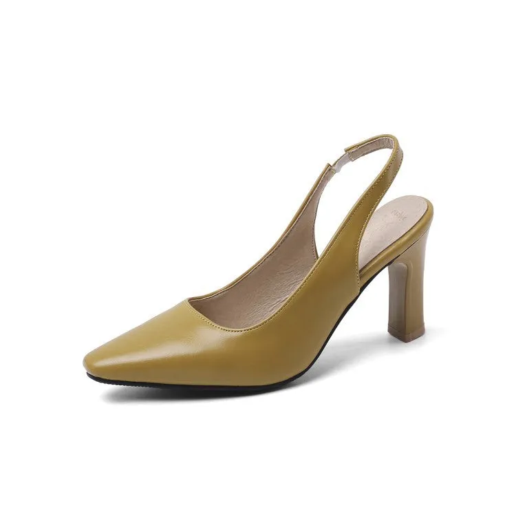 Women's Slingbacks High Heel Chunky Pumps Perfume In The Shape Of Shoe