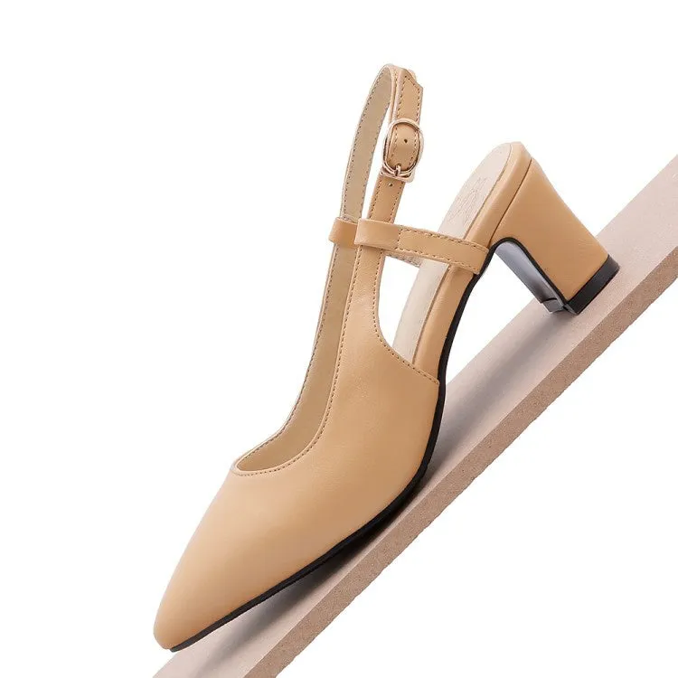 Satin Heel Shoes Women's Slingbacks High Heel Sandals