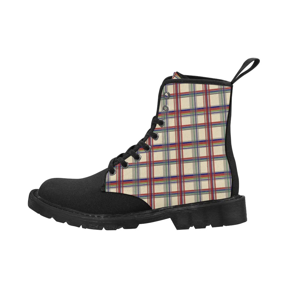 Women's Tartan Checks Print Canvas Boots Uggs Boots At Dsw