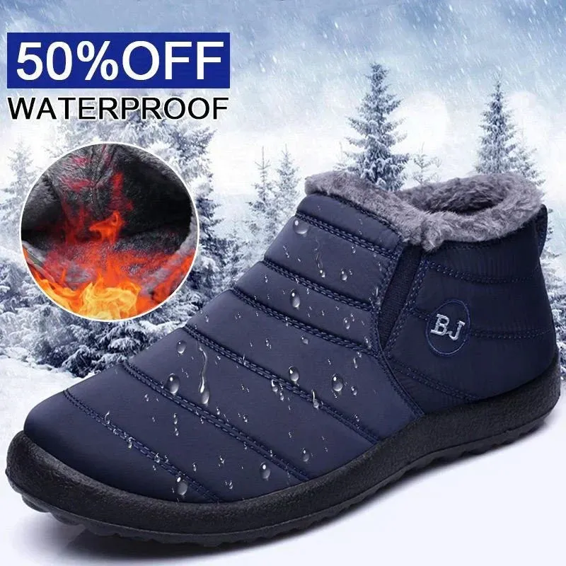 Biker Rain Boots Women's Waterproof Orthopedic Warm Boots