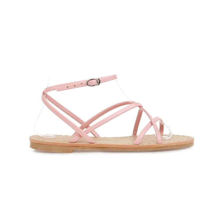 Women's's Cross Strap Flat Sandals Waterproof Mountain Bike Shoes For Flat Pedals