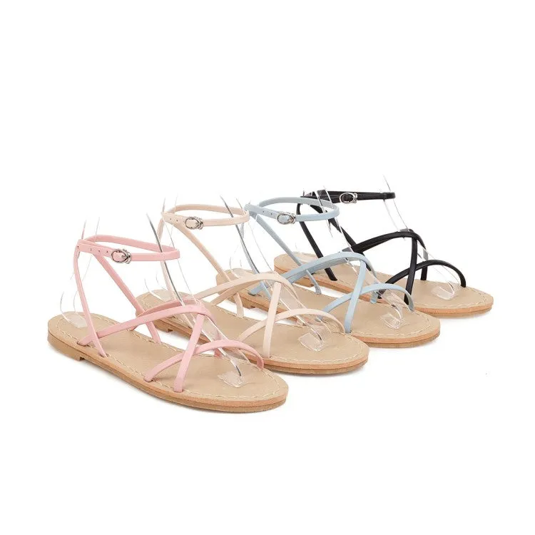 Women's's Cross Strap Flat Sandals Best Flat Sole Training Shoes
