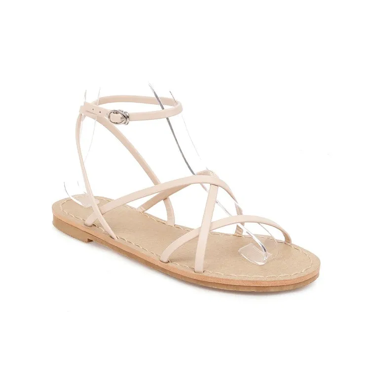 Women's's Cross Strap Flat Sandals With Good Support For Flat Feet