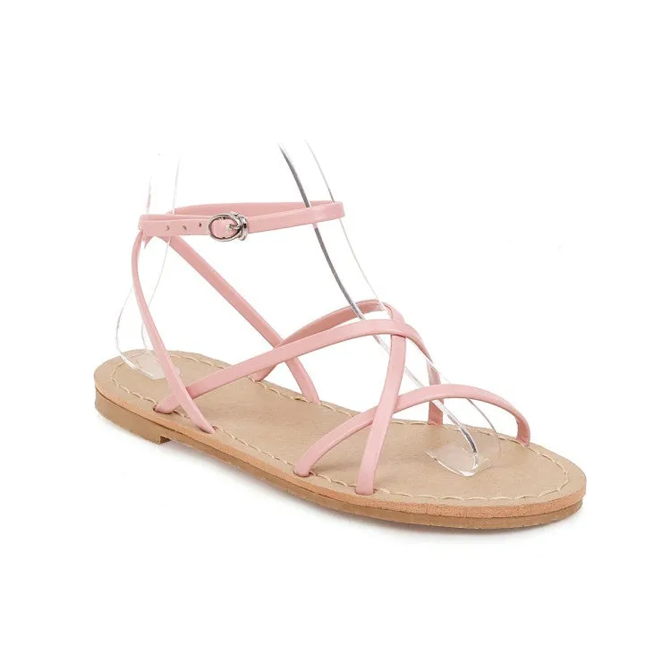 Best Running Shoes For Pronation And Flat Feet Women's's Cross Strap Flat Sandals