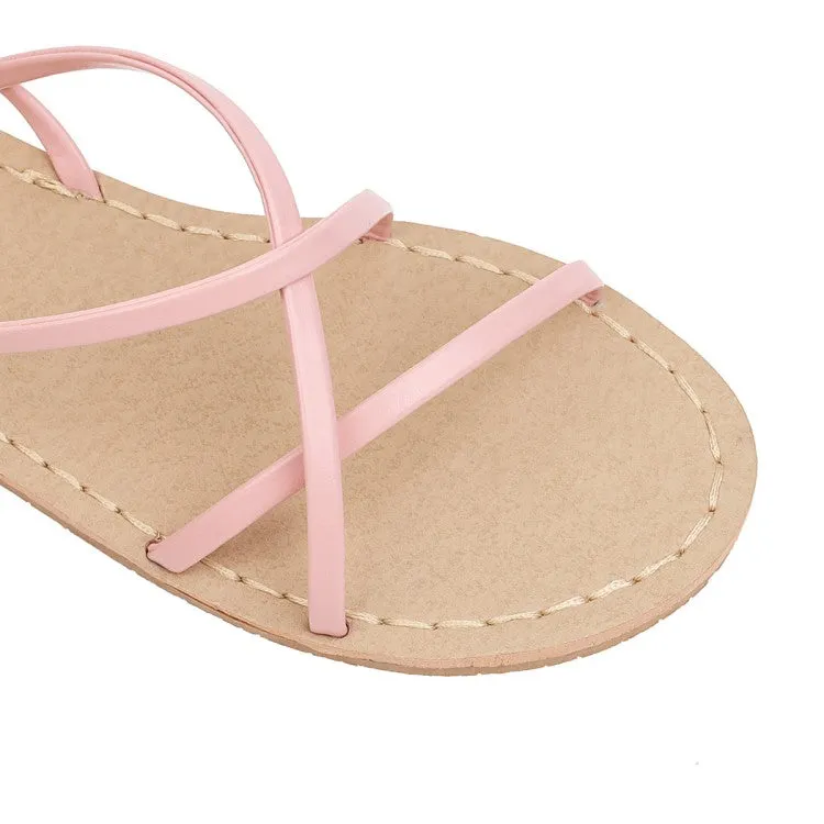 Work Shoes Flats Women's's Cross Strap Flat Sandals