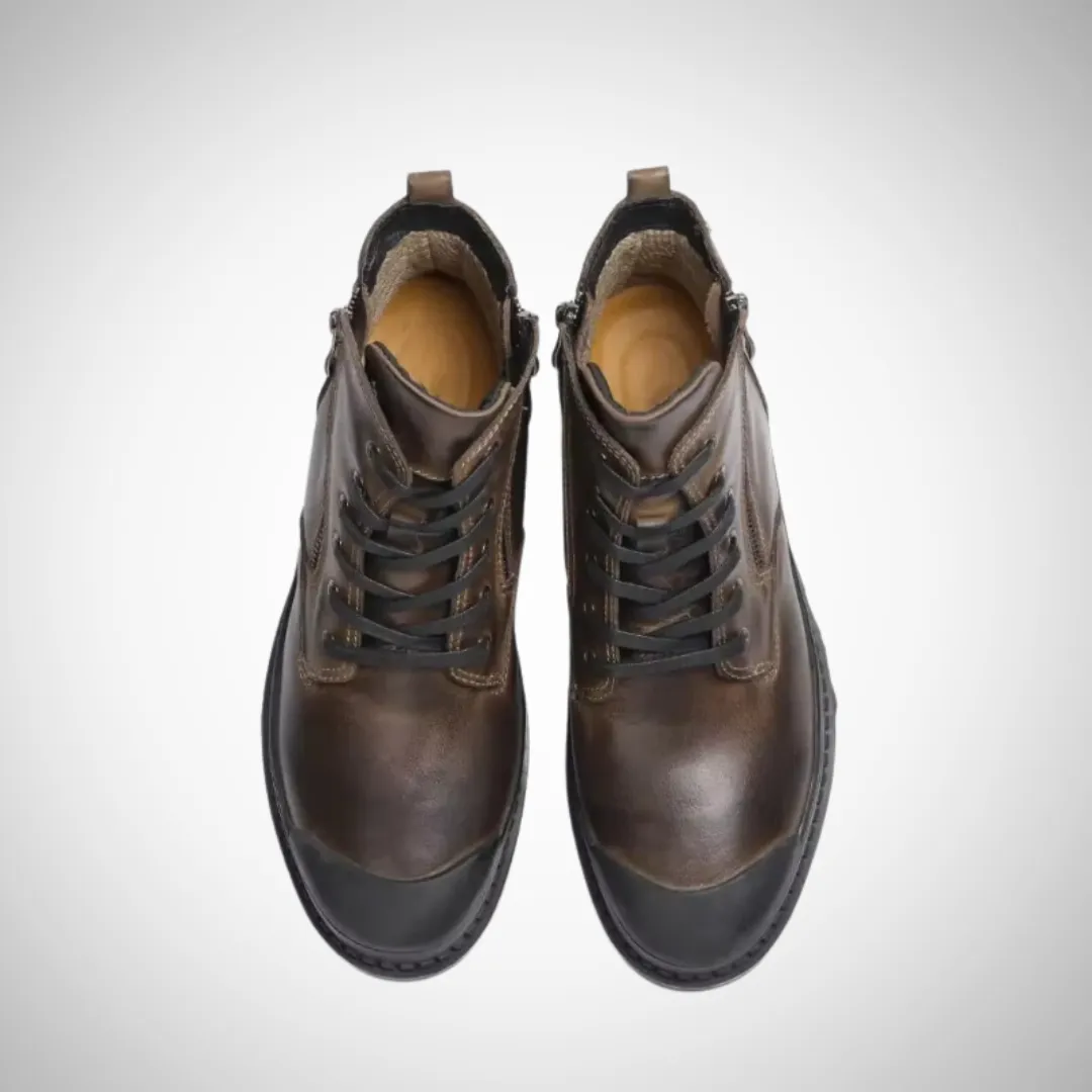 Roald Durable Fleece Vegan Leather Boots Waterproof Boots For Motorcycle