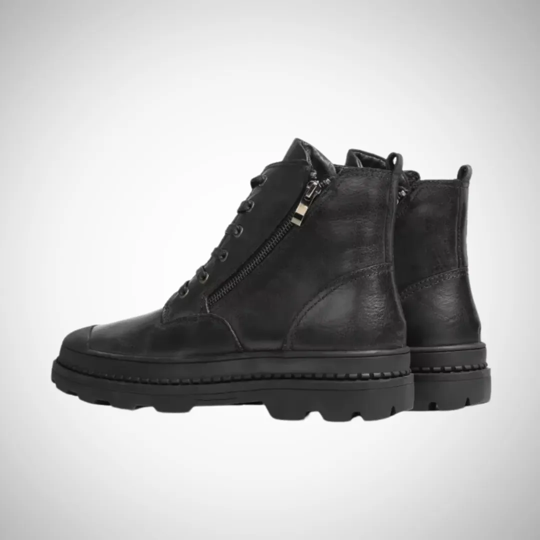 Roald Durable Fleece Vegan Leather Boots Furry Boots