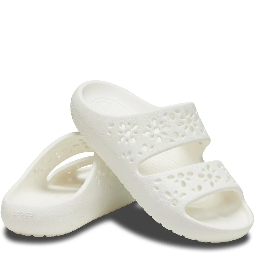 Crocs Unisex Classic Floral Cut Out Sandal Daily Mobility