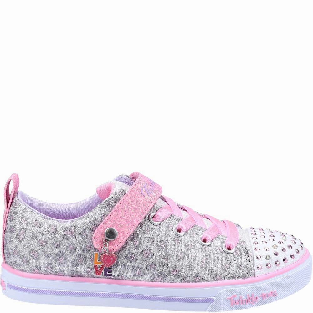 Skechers Twinkle Toes: Sparkle Lite Leopard Shines Shoe Outdoor Leisure River Jog
