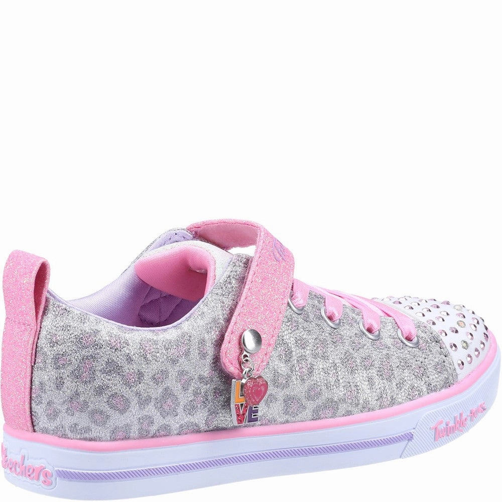 Skechers Twinkle Toes: Sparkle Lite Leopard Shines Shoe Peak Path