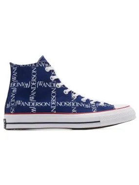 x JW Anderson blue Chuck 70 logo print cotton high top sneaker Best Asics Running Shoes Reviews