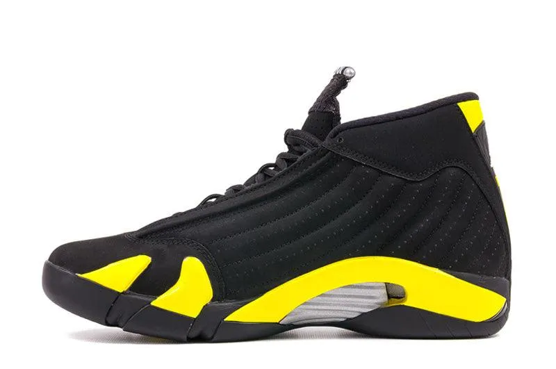 Asics Shoes Djokovic Air Jordan 14 Thunder Black/Vibrant Yellow-White