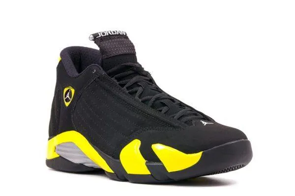Asics Shoes Streetwear Air Jordan 14 Thunder Black/Vibrant Yellow-White
