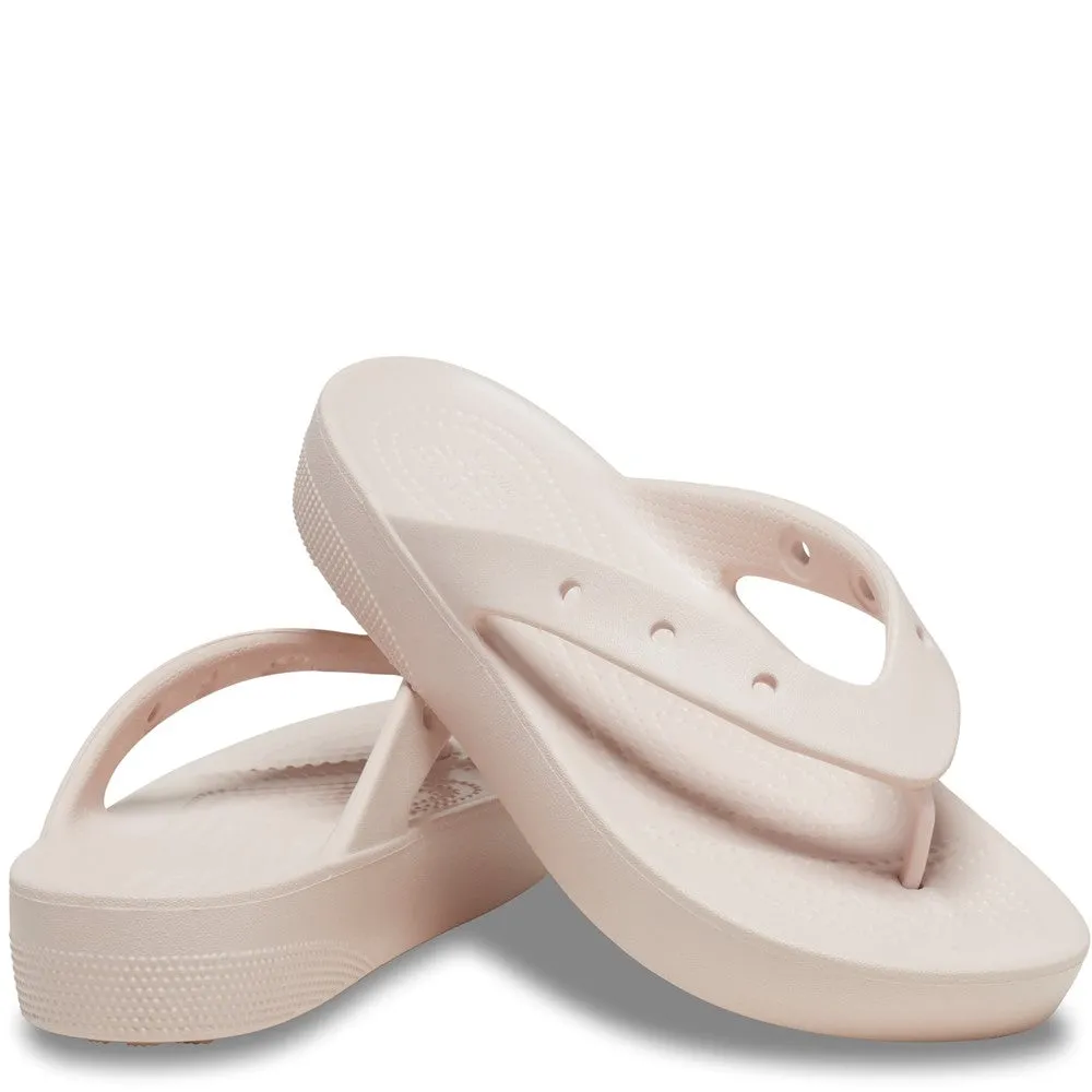 Crocs Classic Platform Flip Flop Silver Glow