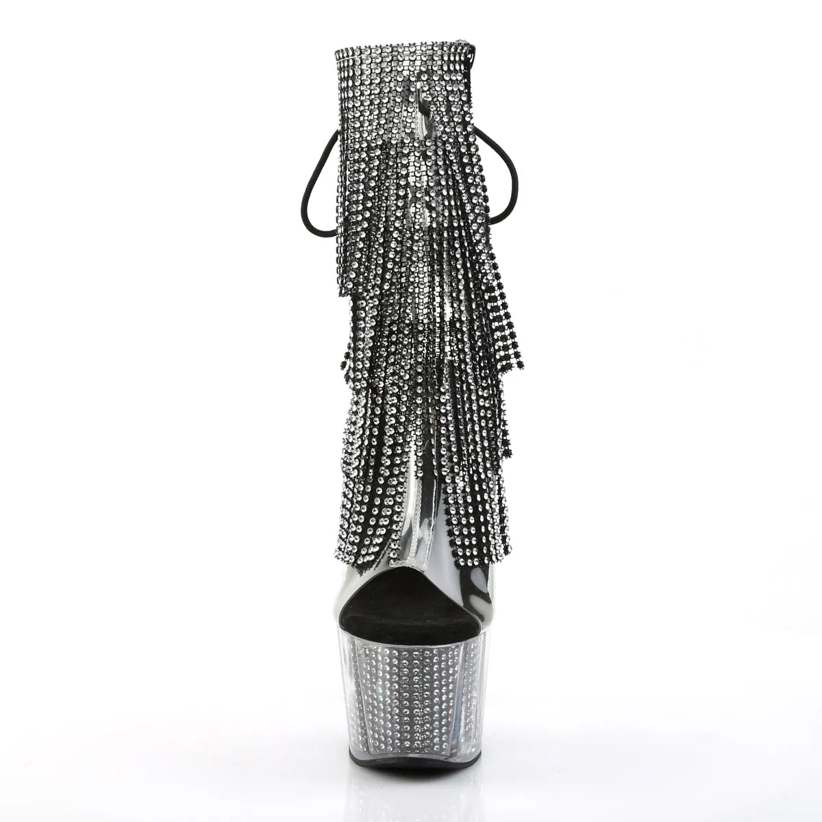 Asics Tokyo 2020 Running Shoes ADORE-1017SRS Pleaser Clear/Black Sexy Platform Shoes (Pole Dancing Heels)