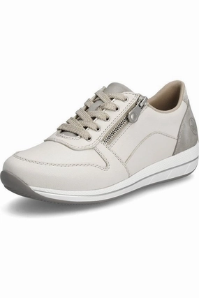 Rainy Weather Running sprint shoes Rieker ladies trainers N1100-80 in Beige